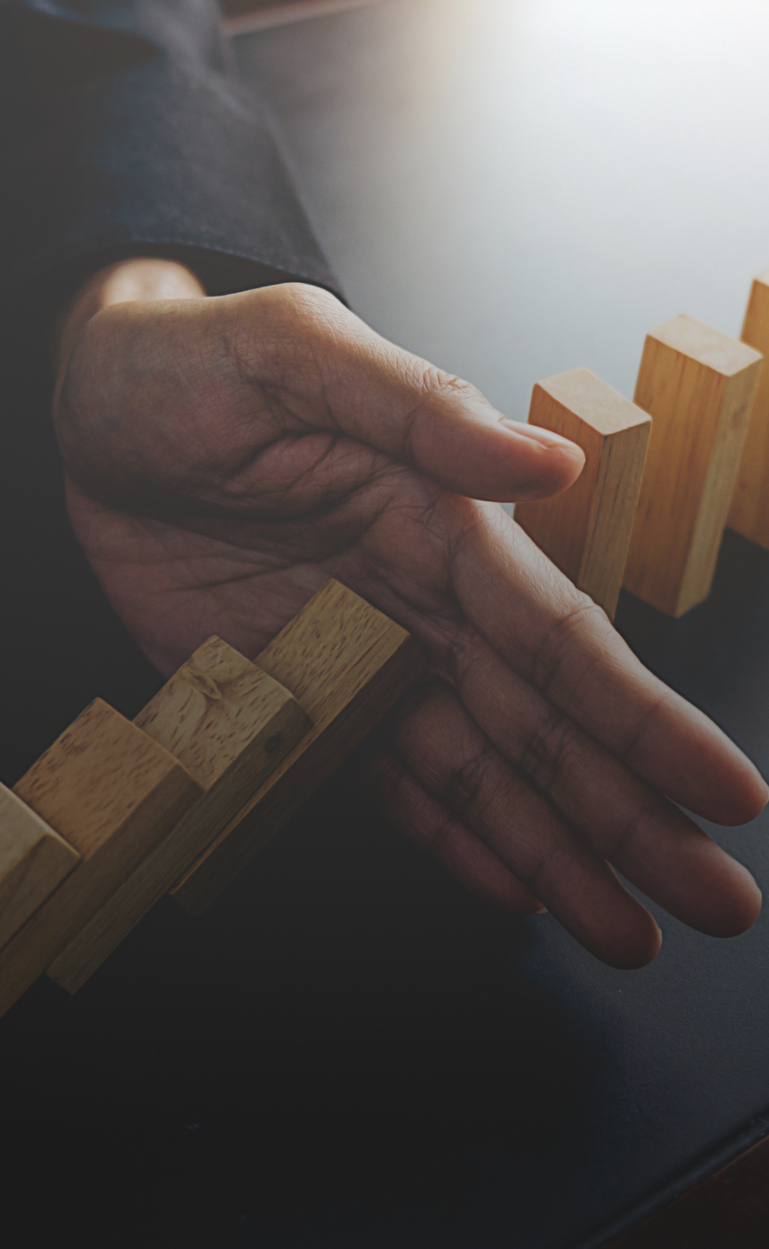 group of confident workers talking outdoors