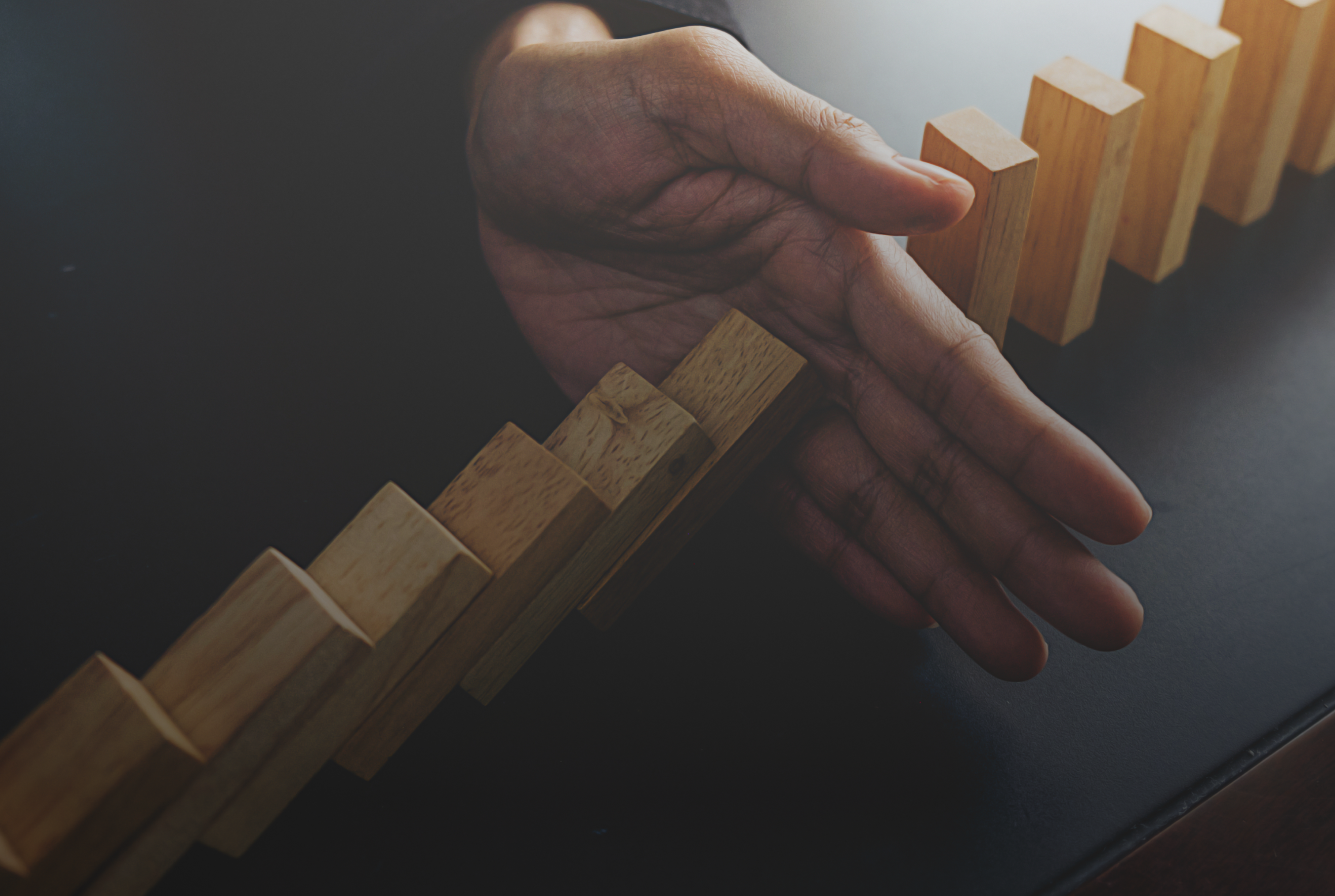 group of confident workers talking outdoors